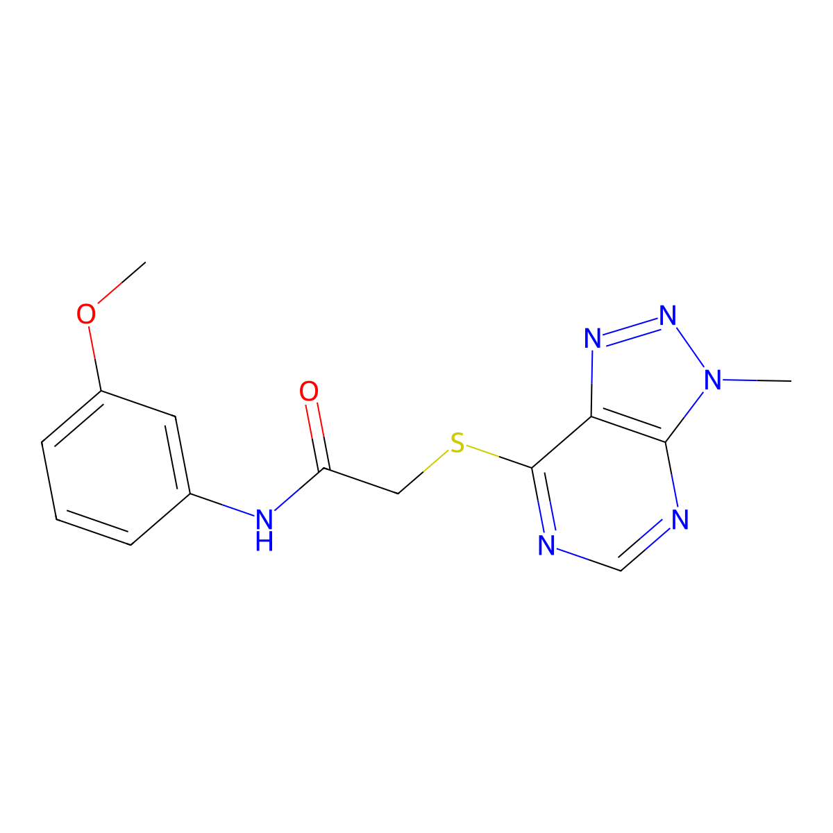N-(3-methoxyphenyl)-2-((3-methyl-3H-[1,2,3]triazolo[4,5-d]pyrimidin-7-yl)thio)acetamide molecular structure, CAS 1058197-75-3
