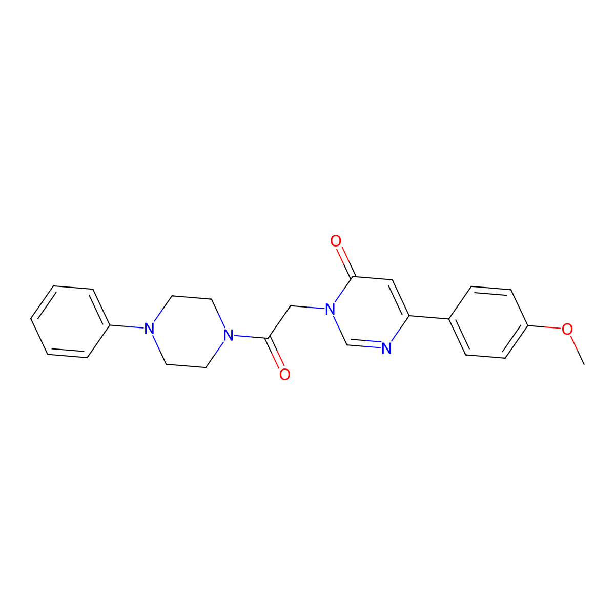 6-(4-Methoxyphenyl)-3-[2-oxo-2-(4-phenylpiperazin-1-yl)ethyl]-3,4-dihydropyrimidin-4-one molecular structure, CAS 1058197-99-1