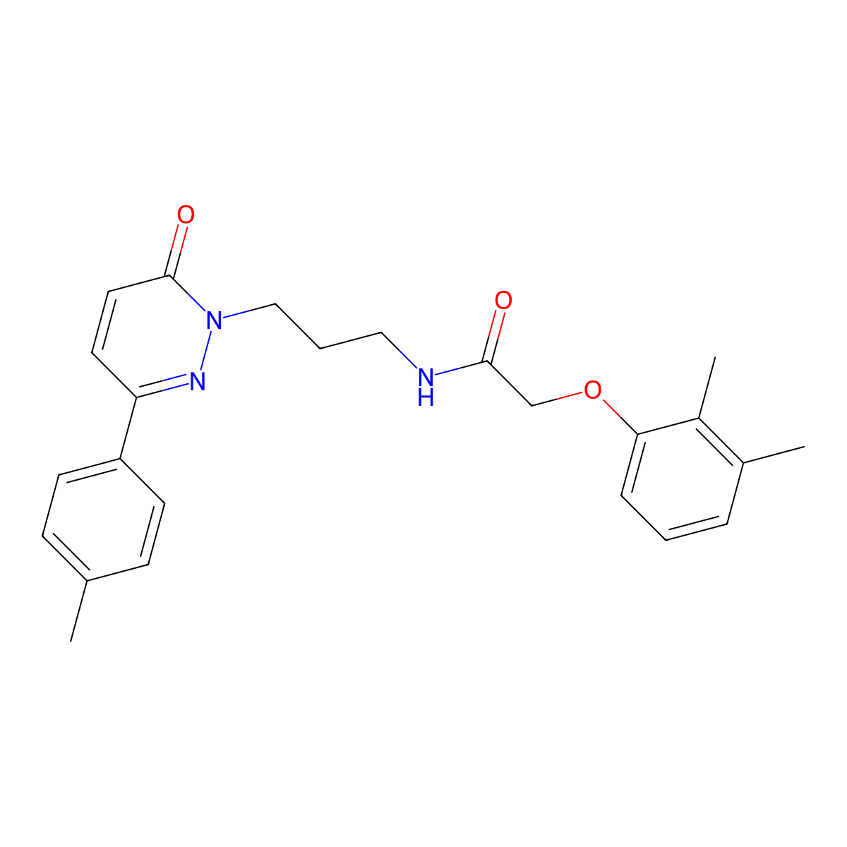 2-(2,3-dimethylphenoxy)-N-(3-(6-oxo-3-(p-tolyl)pyridazin-1(6H)-yl)propyl)acetamide molecular structure, CAS 1058199-91-9