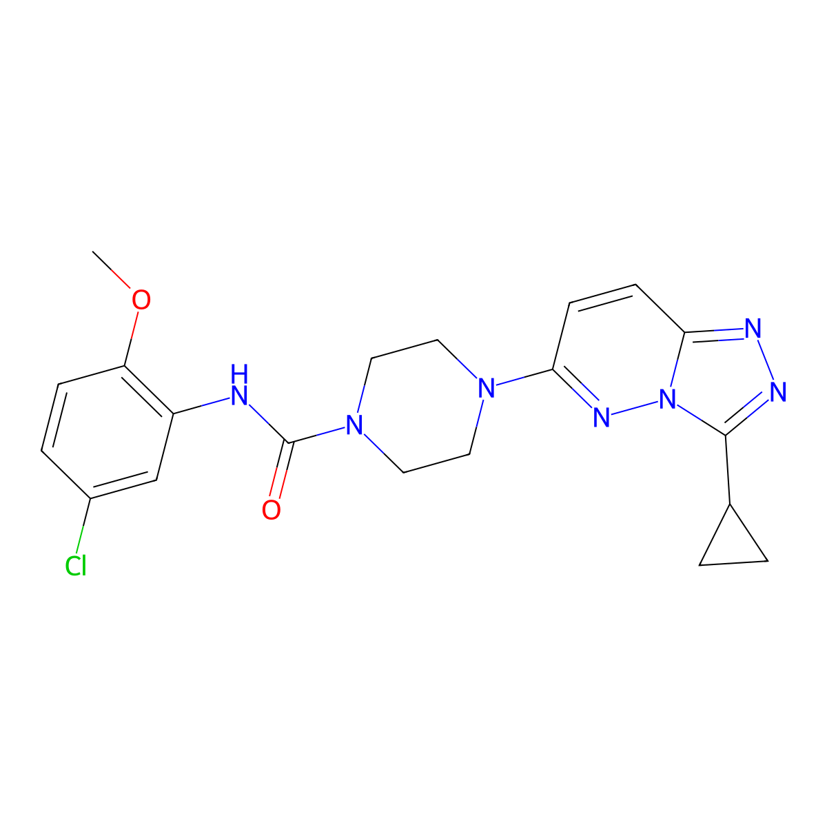 N-(5-chloro-2-methoxyphenyl)-4-(3-cyclopropyl-[1,2,4]triazolo[4,3-b]pyridazin-6-yl)piperazine-1-carboxamide molecular structure, CAS 1058200-51-3