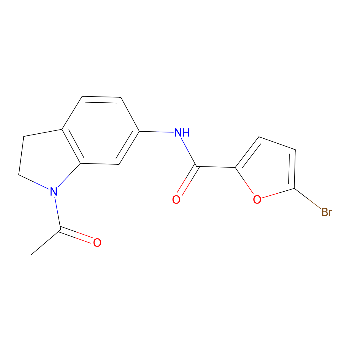 N-(1-acetylindolin-6-yl)-5-bromofuran-2-carboxamide molecular structure, CAS 1058203-66-9
