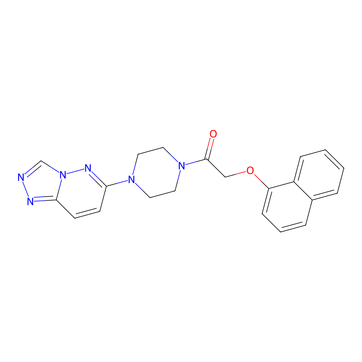 2-(Naphthalen-1-yloxy)-1-(4-{[1,2,4]triazolo[4,3-b]pyridazin-6-yl}piperazin-1-yl)ethan-1-one molecular structure, CAS 1058204-50-4