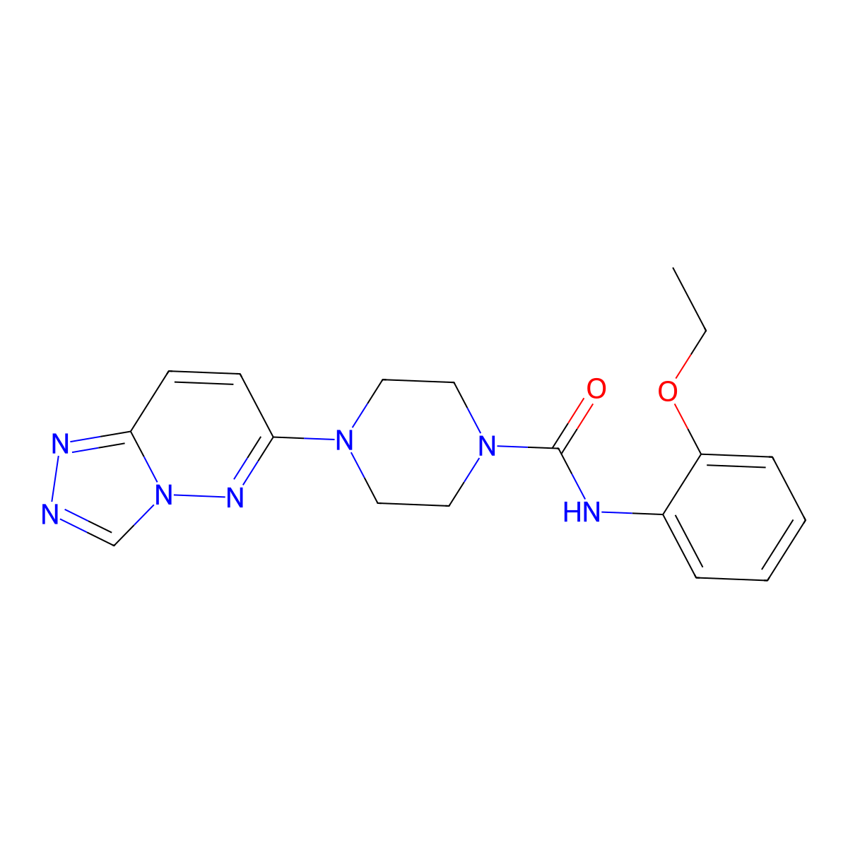 4-([1,2,4]triazolo[4,3-b]pyridazin-6-yl)-N-(2-ethoxyphenyl)piperazine-1-carboxamide molecular structure, CAS 1058204-60-6