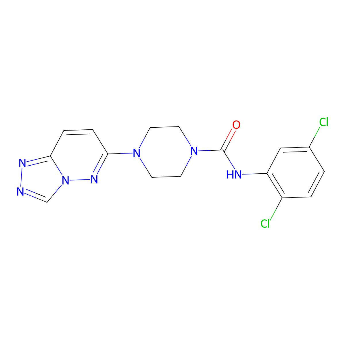 4-([1,2,4]triazolo[4,3-b]pyridazin-6-yl)-N-(2,5-dichlorophenyl)piperazine-1-carboxamide molecular structure, CAS 1058204-71-9