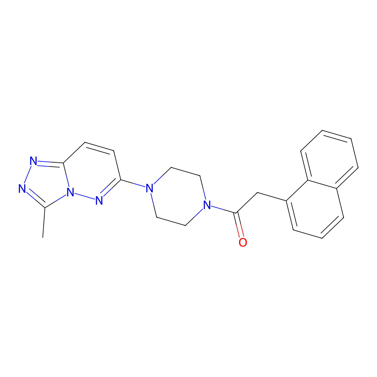 1-(4-{3-Methyl-[1,2,4]triazolo[4,3-b]pyridazin-6-yl}piperazin-1-yl)-2-(naphthalen-1-yl)ethan-1-one molecular structure, CAS 1058204-83-3