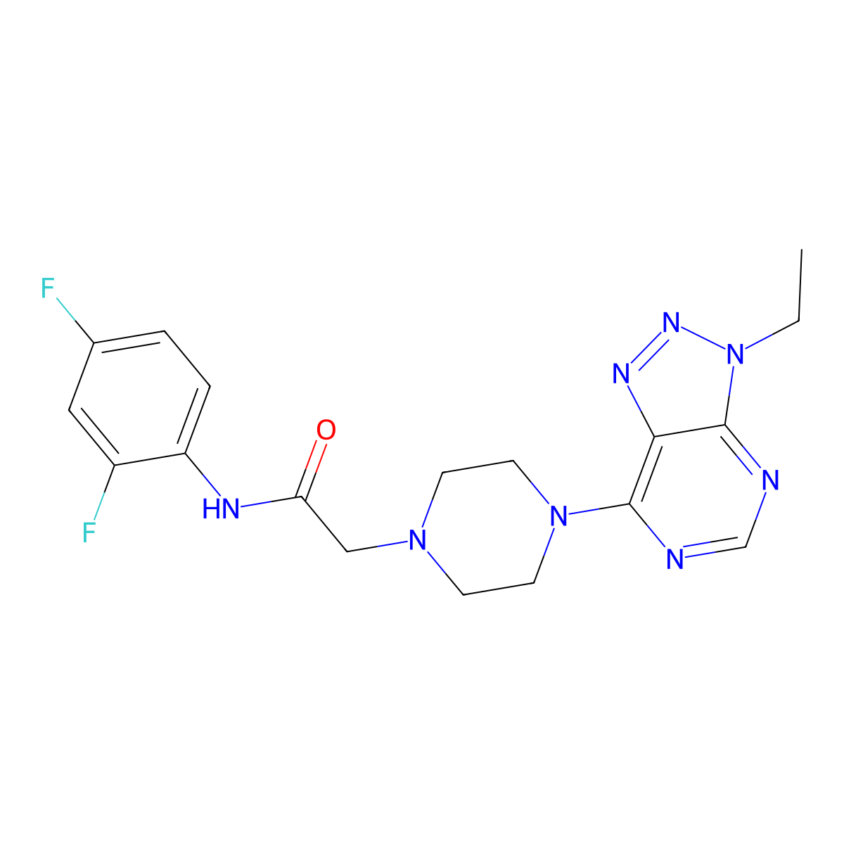 N-(2,4-difluorophenyl)-2-(4-{3-ethyl-3H-[1,2,3]triazolo[4,5-d]pyrimidin-7-yl}piperazin-1-yl)acetamide molecular structure, CAS 1058205-46-1