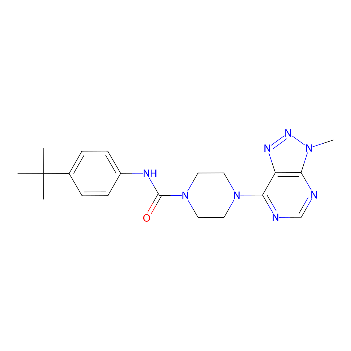 N-(4-tert-butylphenyl)-4-{3-methyl-3H-[1,2,3]triazolo[4,5-d]pyrimidin-7-yl}piperazine-1-carboxamide molecular structure, CAS 1058205-85-8
