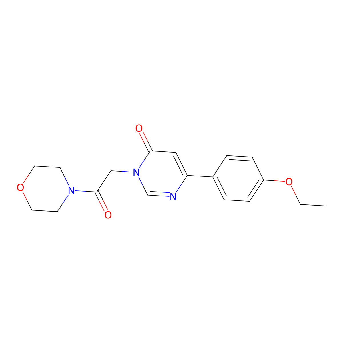 6-(4-Ethoxyphenyl)-3-[2-(morpholin-4-yl)-2-oxoethyl]-3,4-dihydropyrimidin-4-one molecular structure, CAS 1058207-62-7