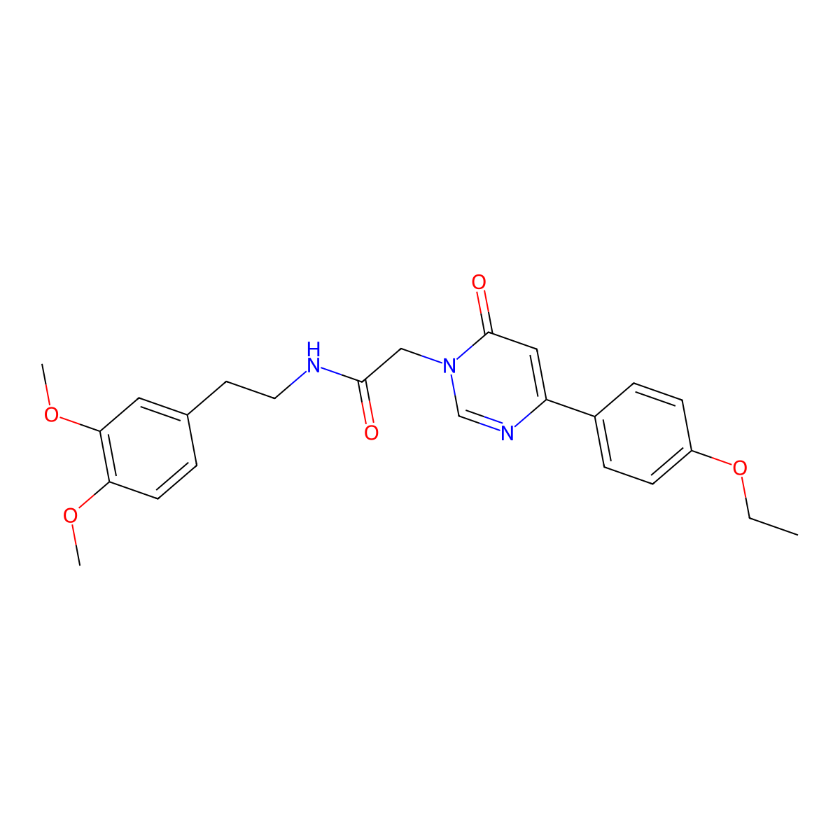 N-[2-(3,4-dimethoxyphenyl)ethyl]-2-[4-(4-ethoxyphenyl)-6-oxo-1,6-dihydropyrimidin-1-yl]acetamide molecular structure, CAS 1058207-66-1