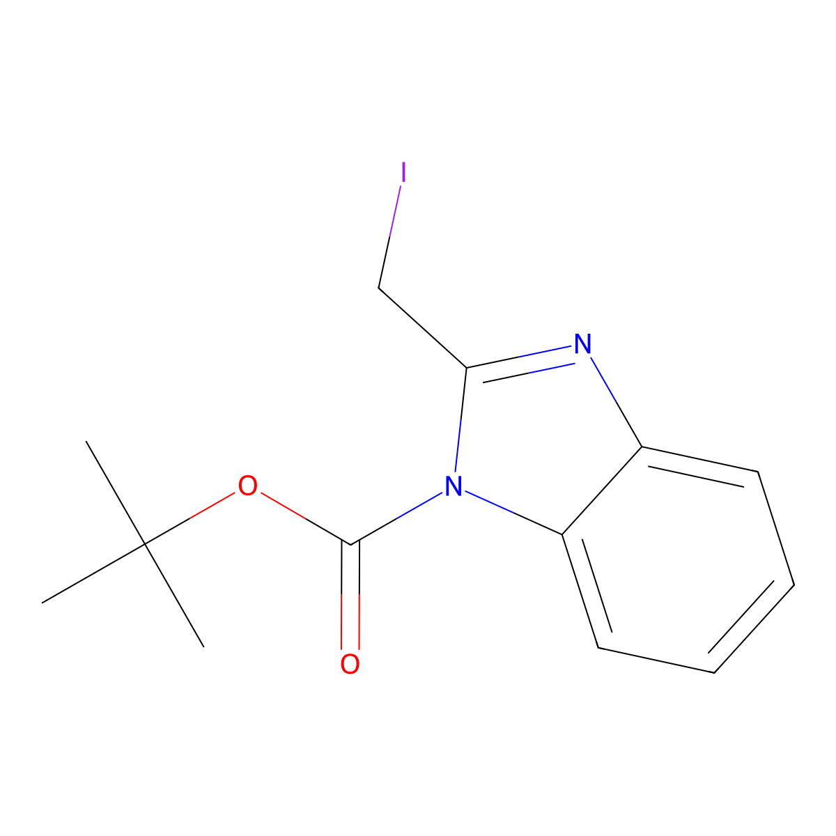 tert-Butyl 2-(iodomethyl)-1H-benzo[d]imidazole-1-carboxylate molecular structure, CAS 1058225-52-7