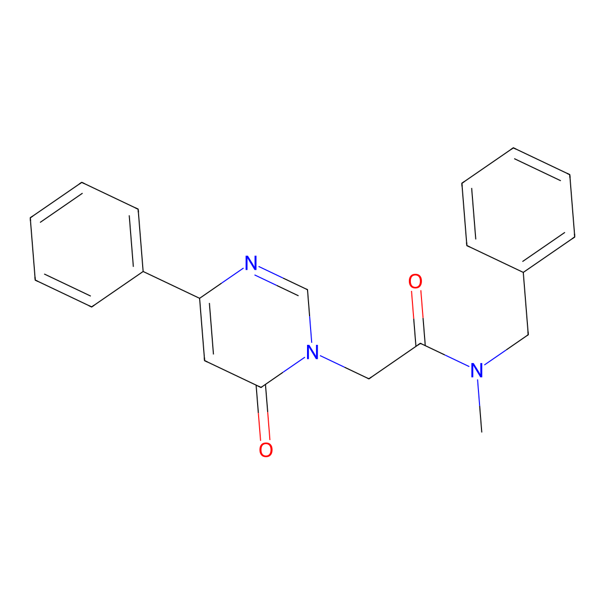 N-benzyl-N-methyl-2-(6-oxo-4-phenylpyrimidin-1(6H)-yl)acetamide molecular structure, CAS 1058226-46-2
