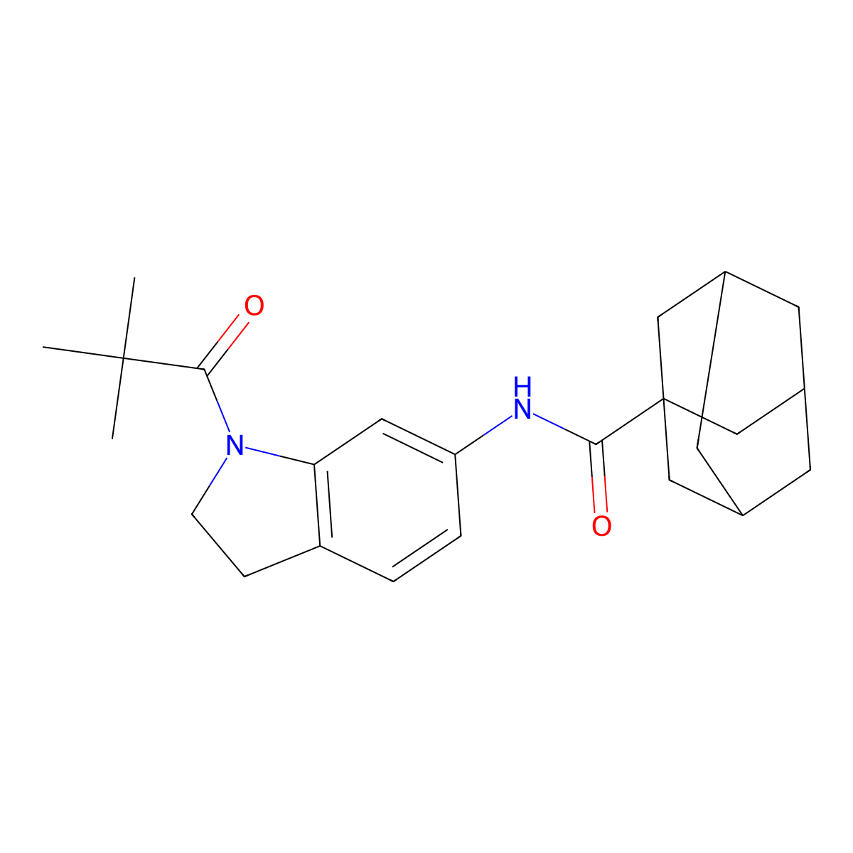 (3r,5r,7r)-N-(1-pivaloylindolin-6-yl)adamantane-1-carboxamide molecular structure, CAS 1058231-20-1