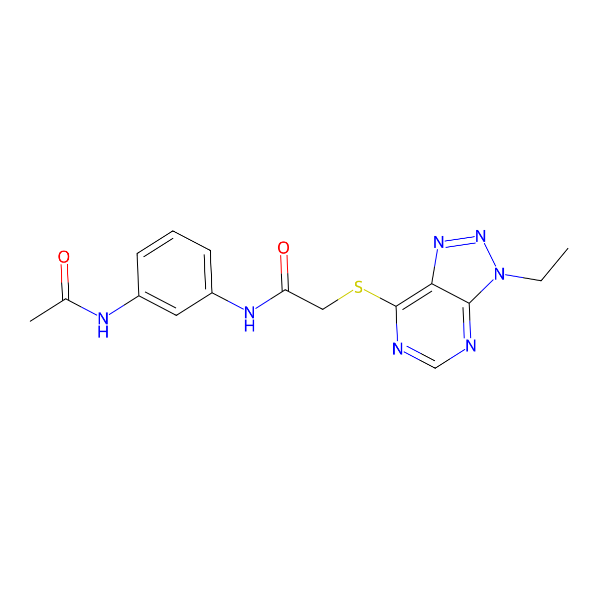 N-(3-acetamidophenyl)-2-((3-ethyl-3H-[1,2,3]triazolo[4,5-d]pyrimidin-7-yl)thio)acetamide molecular structure, CAS 1058231-99-4