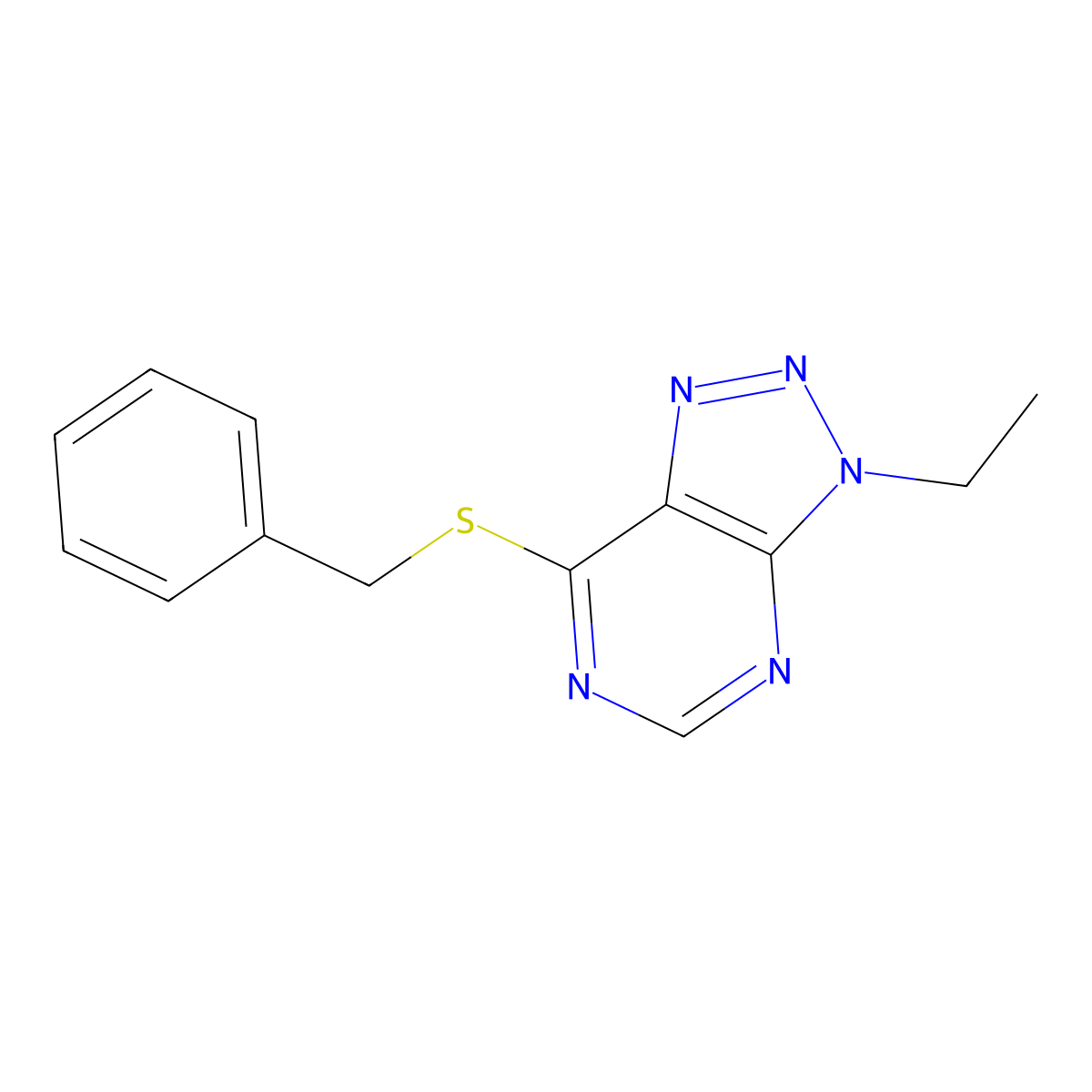 7-(benzylthio)-3-ethyl-3H-[1,2,3]triazolo[4,5-d]pyrimidine molecular structure, CAS 1058232-07-7