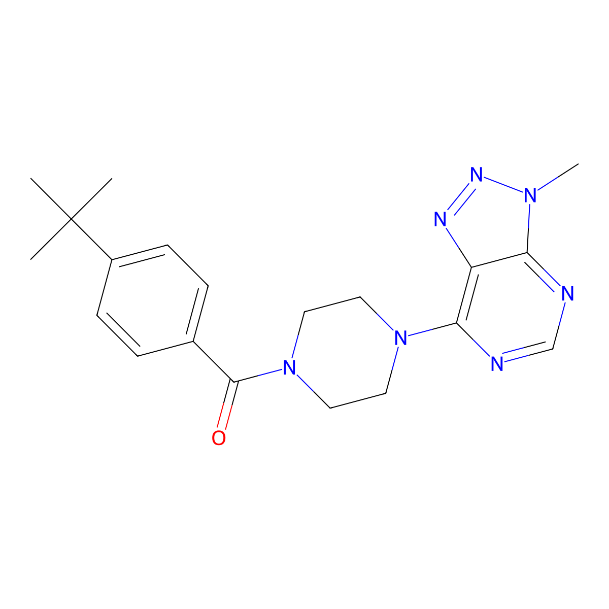 1-(4-tert-butylbenzoyl)-4-{3-methyl-3H-[1,2,3]triazolo[4,5-d]pyrimidin-7-yl}piperazine molecular structure, CAS 1058232-21-5