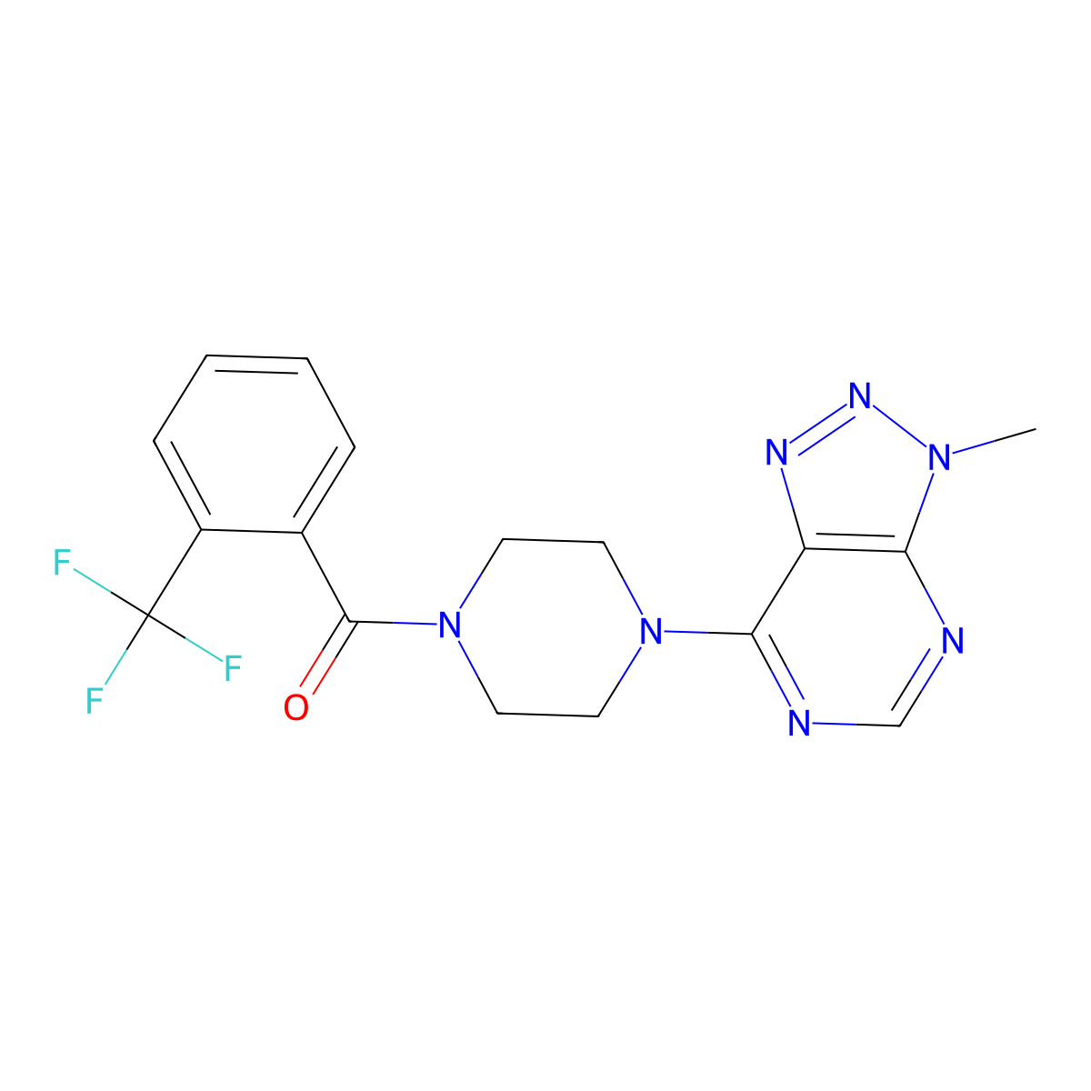 1-{3-methyl-3H-[1,2,3]triazolo[4,5-d]pyrimidin-7-yl}-4-[2-(trifluoromethyl)benzoyl]piperazine molecular structure, CAS 1058232-31-7