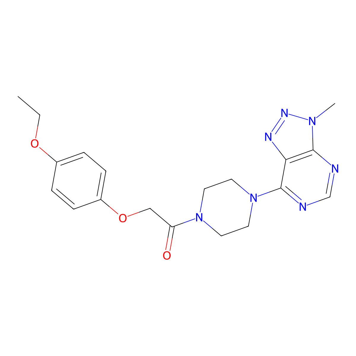 2-(4-ethoxyphenoxy)-1-(4-{3-methyl-3H-[1,2,3]triazolo[4,5-d]pyrimidin-7-yl}piperazin-1-yl)ethan-1-one molecular structure, CAS 1058232-36-2