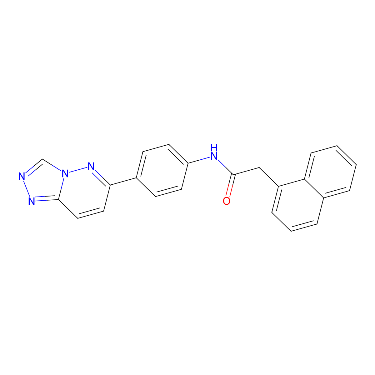 N-(4-([1,2,4]triazolo[4,3-b]pyridazin-6-yl)phenyl)-2-(naphthalen-1-yl)acetamide molecular structure, CAS 1058235-65-6