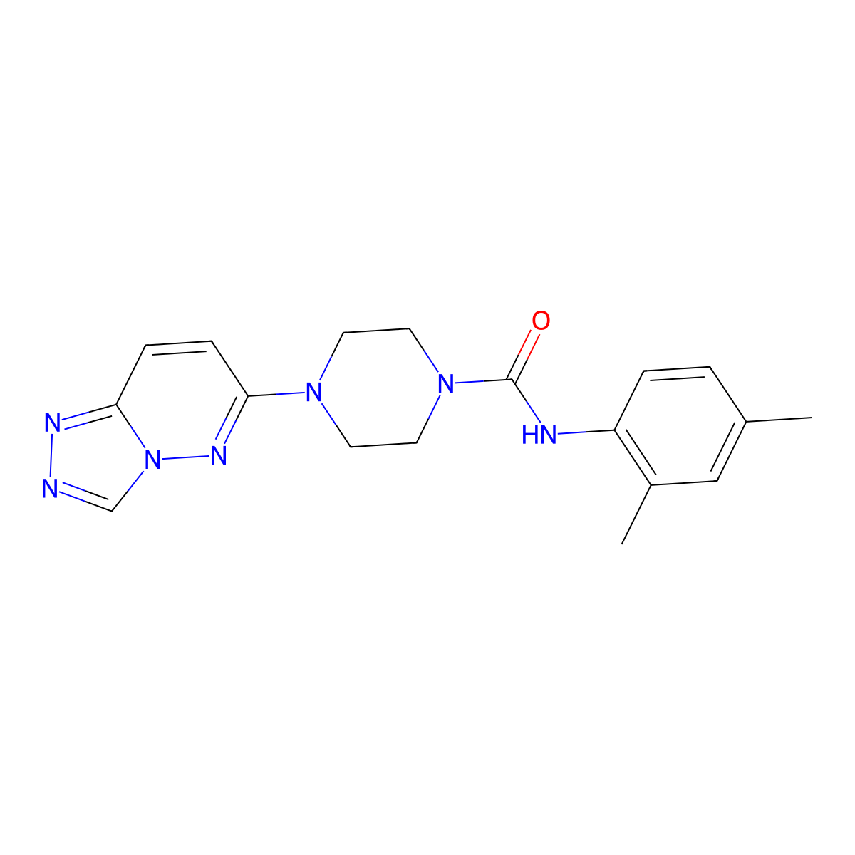 4-([1,2,4]triazolo[4,3-b]pyridazin-6-yl)-N-(2,4-dimethylphenyl)piperazine-1-carboxamide molecular structure, CAS 1058237-07-2