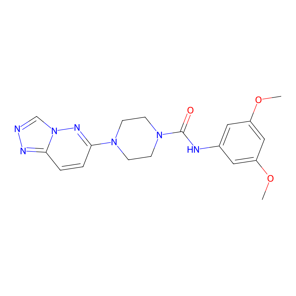 4-([1,2,4]triazolo[4,3-b]pyridazin-6-yl)-N-(3,5-dimethoxyphenyl)piperazine-1-carboxamide molecular structure, CAS 1058237-11-8