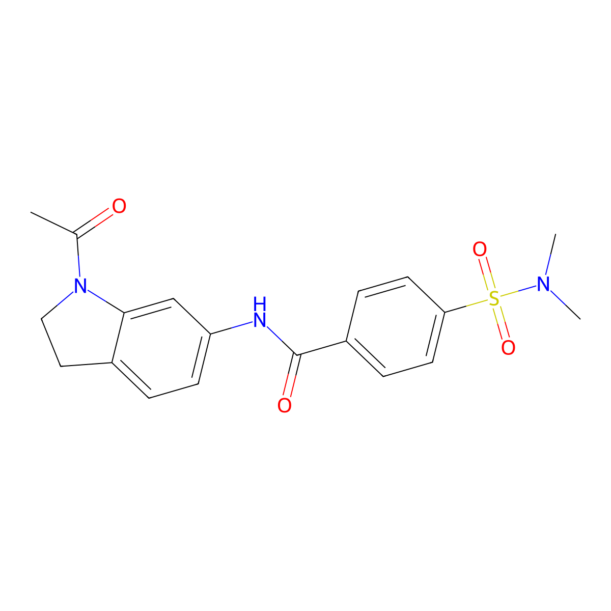 N-(1-acetyl-2,3-dihydro-1H-indol-6-yl)-4-(dimethylsulfamoyl)benzamide molecular structure, CAS 1058238-33-7
