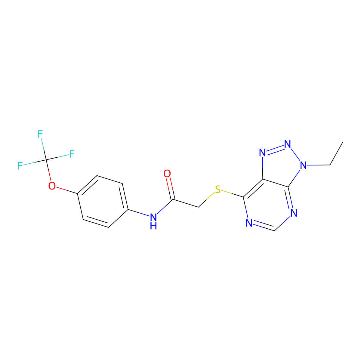 2-((3-ethyl-3H-[1,2,3]triazolo[4,5-d]pyrimidin-7-yl)thio)-N-(4-(trifluoromethoxy)phenyl)acetamide molecular structure, CAS 1058238-82-6