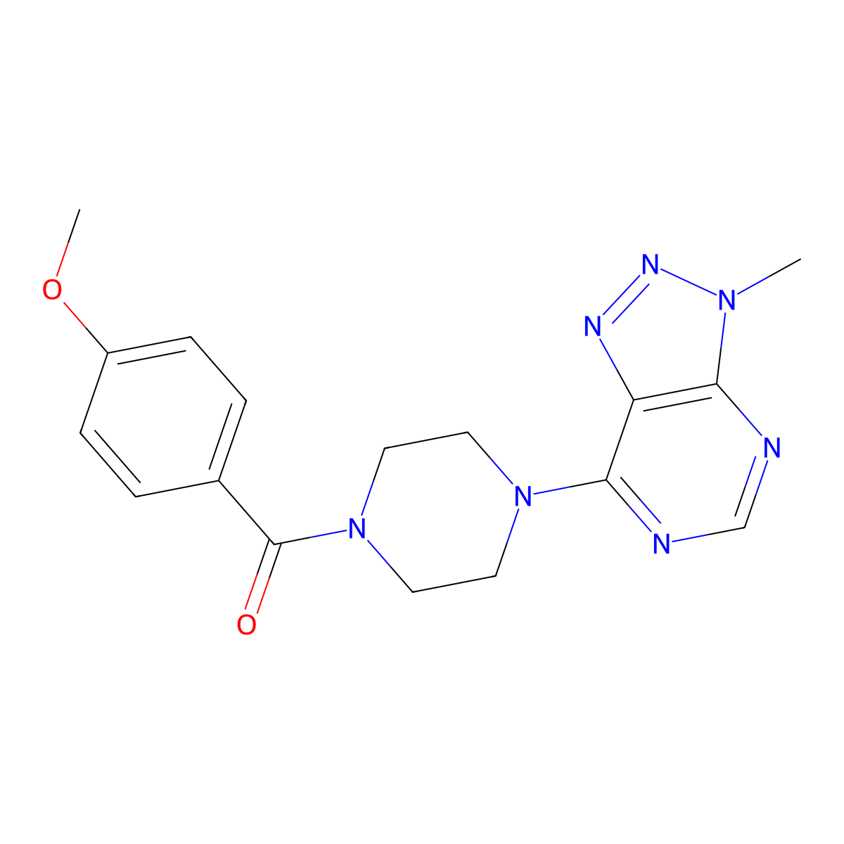 1-(4-methoxybenzoyl)-4-{3-methyl-3H-[1,2,3]triazolo[4,5-d]pyrimidin-7-yl}piperazine molecular structure, CAS 1058239-07-8