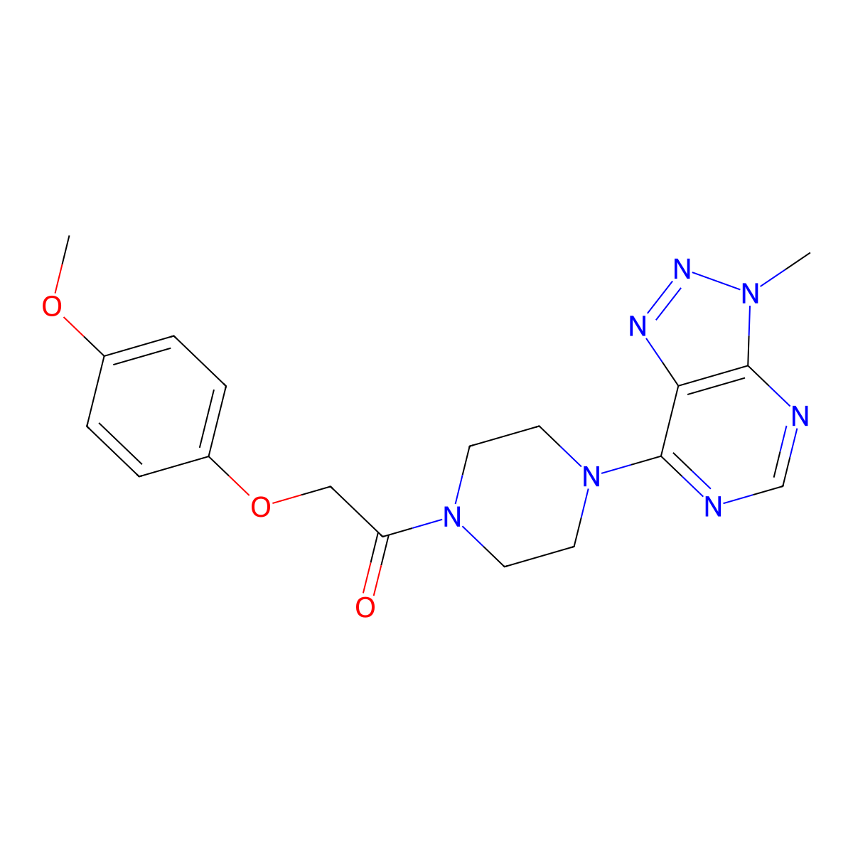 2-(4-methoxyphenoxy)-1-(4-{3-methyl-3H-[1,2,3]triazolo[4,5-d]pyrimidin-7-yl}piperazin-1-yl)ethan-1-one molecular structure, CAS 1058239-21-6