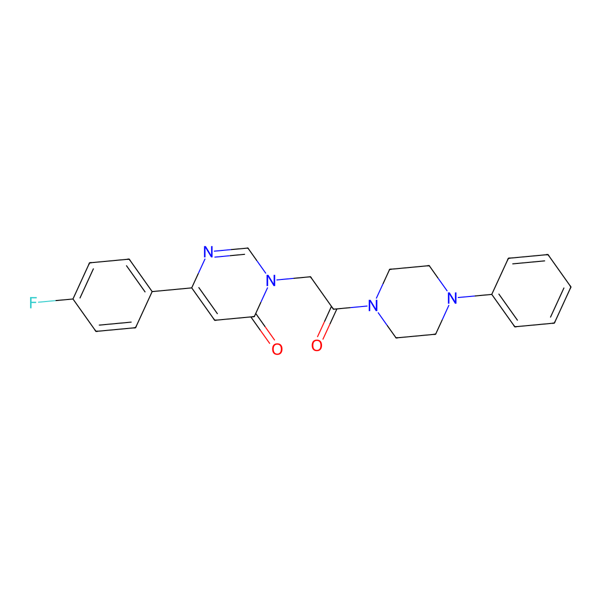 6-(4-Fluorophenyl)-3-[2-oxo-2-(4-phenylpiperazin-1-yl)ethyl]-3,4-dihydropyrimidin-4-one molecular structure, CAS 1058239-78-3