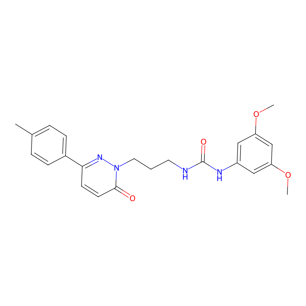 1-(3,5-dimethoxyphenyl)-3-(3-(6-oxo-3-(p-tolyl)pyridazin-1(6H)-yl)propyl)urea molecular structure, CAS 1058240-79-1