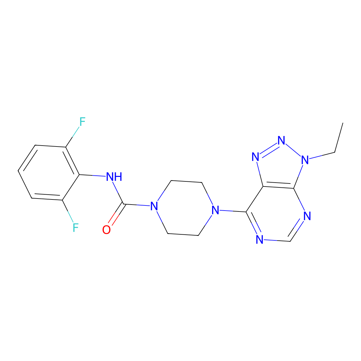 N-(2,6-difluorophenyl)-4-{3-ethyl-3H-[1,2,3]triazolo[4,5-d]pyrimidin-7-yl}piperazine-1-carboxamide molecular structure, CAS 1058247-82-7
