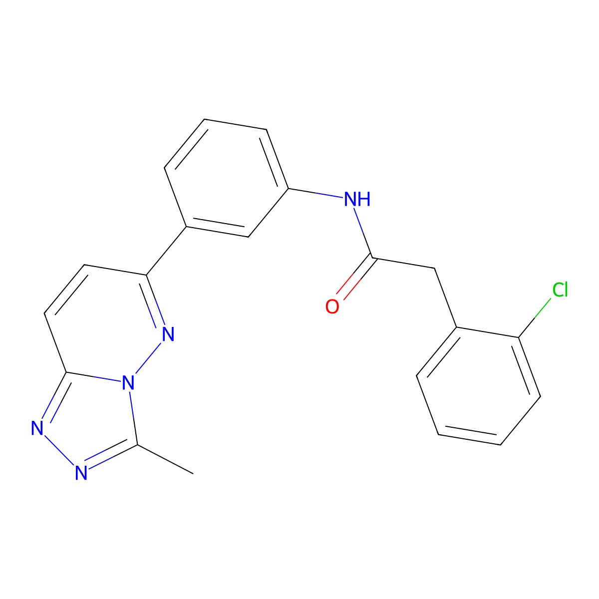 2-(2-chlorophenyl)-N-(3-(3-methyl-[1,2,4]triazolo[4,3-b]pyridazin-6-yl)phenyl)acetamide molecular structure, CAS 1058253-72-7