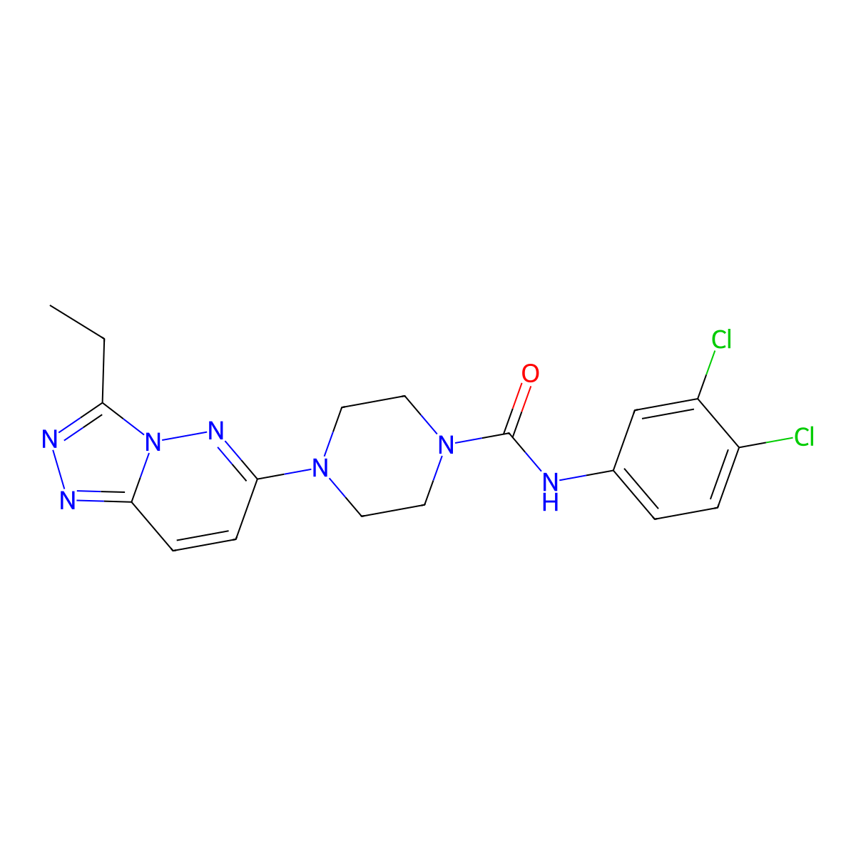 N-(3,4-dichlorophenyl)-4-(3-ethyl-[1,2,4]triazolo[4,3-b]pyridazin-6-yl)piperazine-1-carboxamide molecular structure, CAS 1058255-91-6