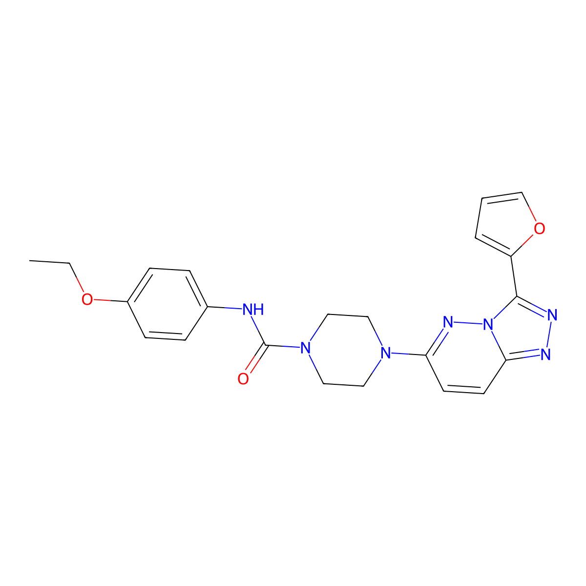 N-(4-ethoxyphenyl)-4-[3-(furan-2-yl)-[1,2,4]triazolo[4,3-b]pyridazin-6-yl]piperazine-1-carboxamide molecular structure, CAS 1058256-21-5