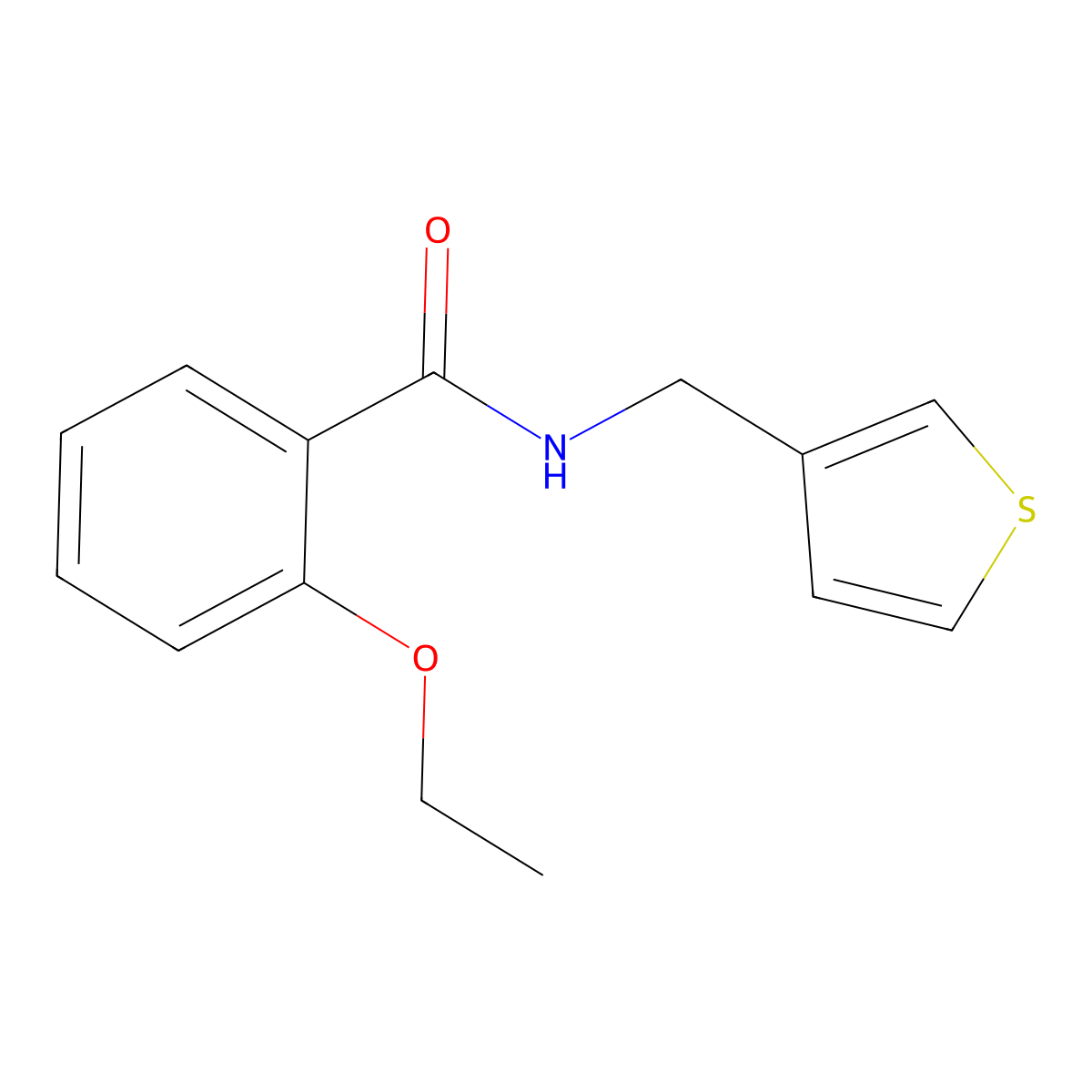 2-ethoxy-N-[(thiophen-3-yl)methyl]benzamide molecular structure, CAS 1058258-84-6