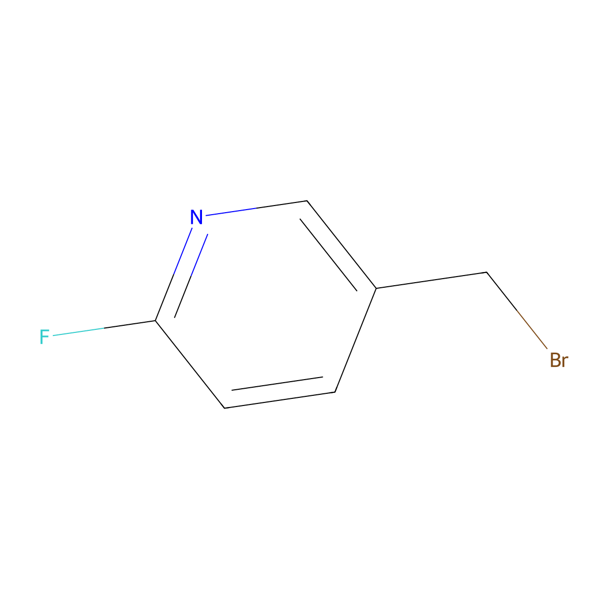 5-(Bromomethyl)-2-fluoropyridine molecular structure, CAS 105827-74-5