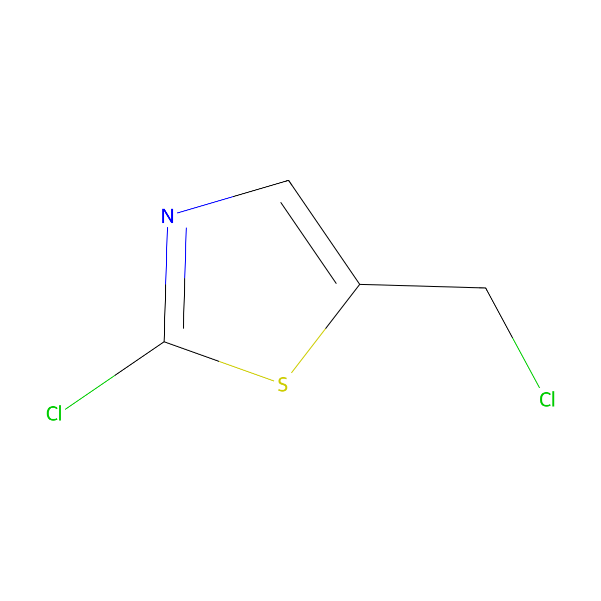 2-Chloro-5-chloromethylthiazole molecular structure, CAS 105827-91-6
