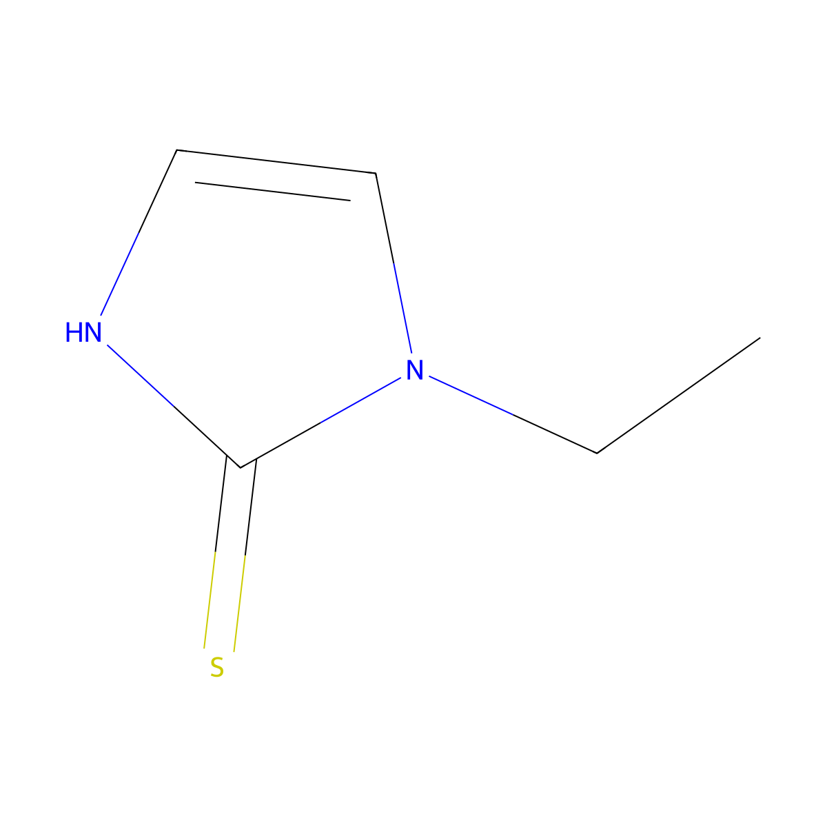 1-ethyl-1H-imidazole-2-thiol molecular structure, CAS 10583-83-2