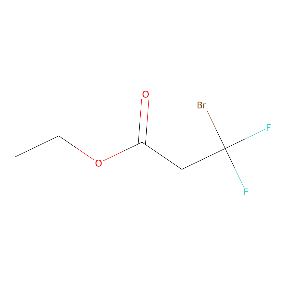 Ethyl 3-bromo-3,3-difluoropropanoate molecular structure, CAS 105836-29-1