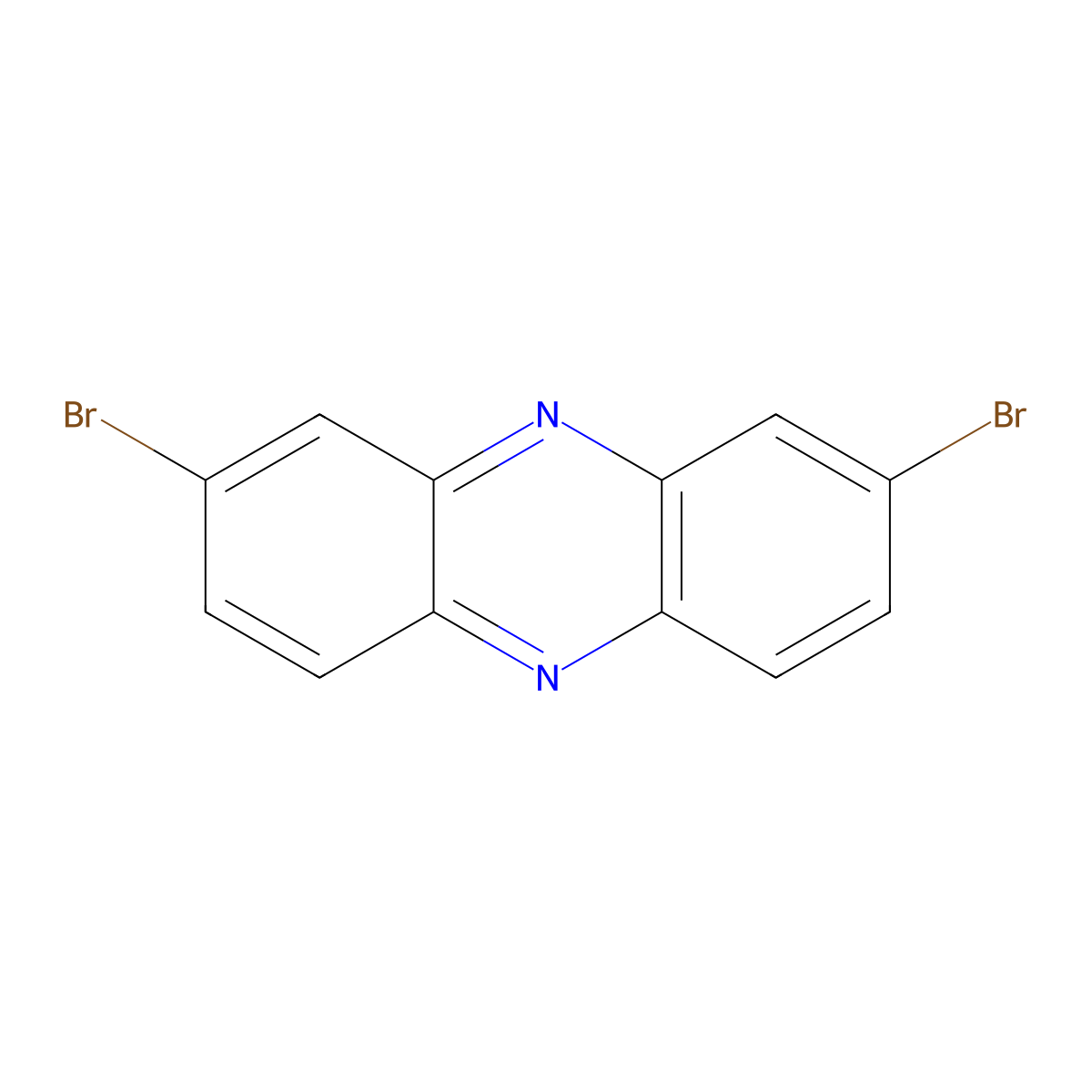 2,8-Dibromophenazine molecular structure, CAS 105836-93-9