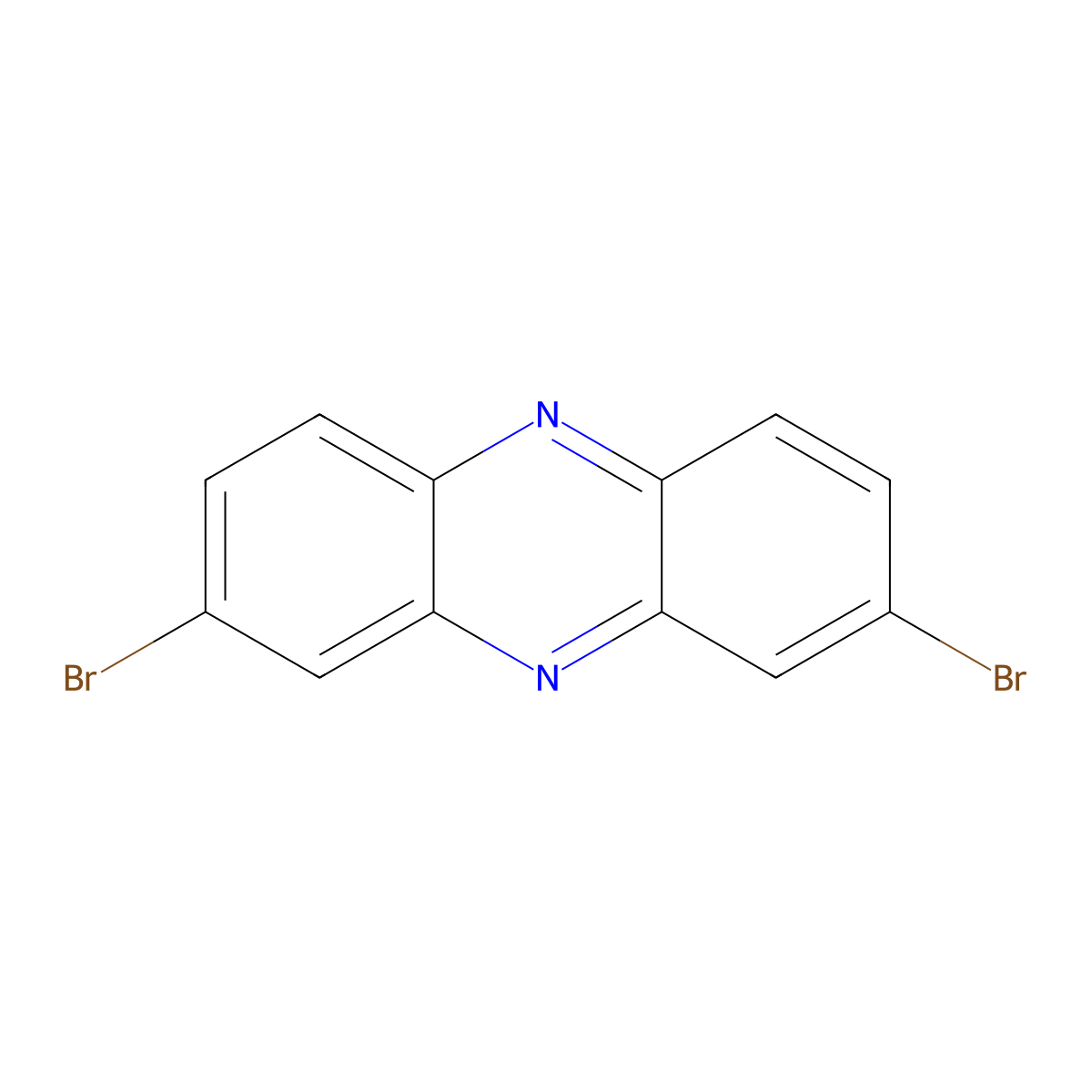 2,8-Dibromophenazine molecular structure, CAS 105836-93-9