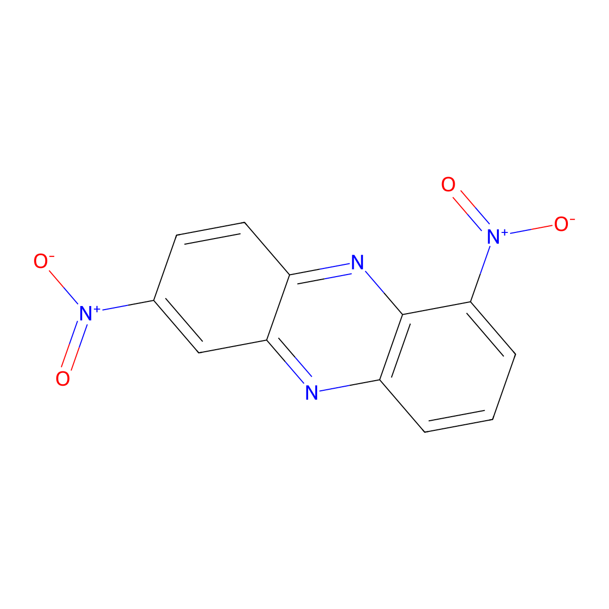 Phenazine, 1,7-dinitro- molecular structure, CAS 105836-99-5