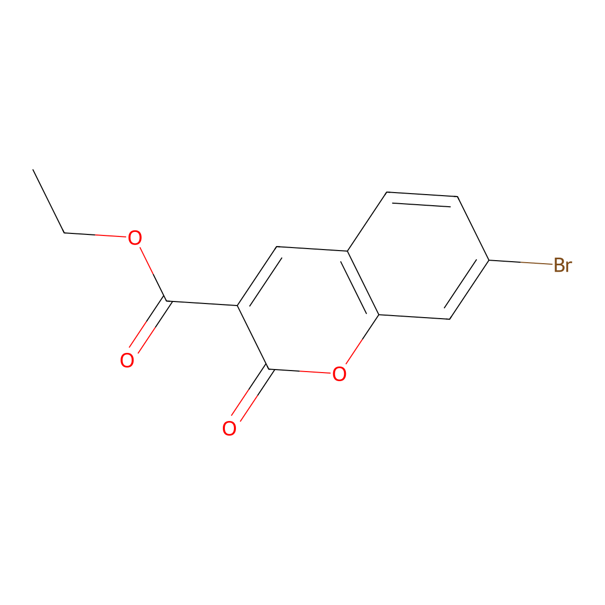 Ethyl 7-bromo-2-oxochromene-3-carboxylate molecular structure, CAS 105837-04-5