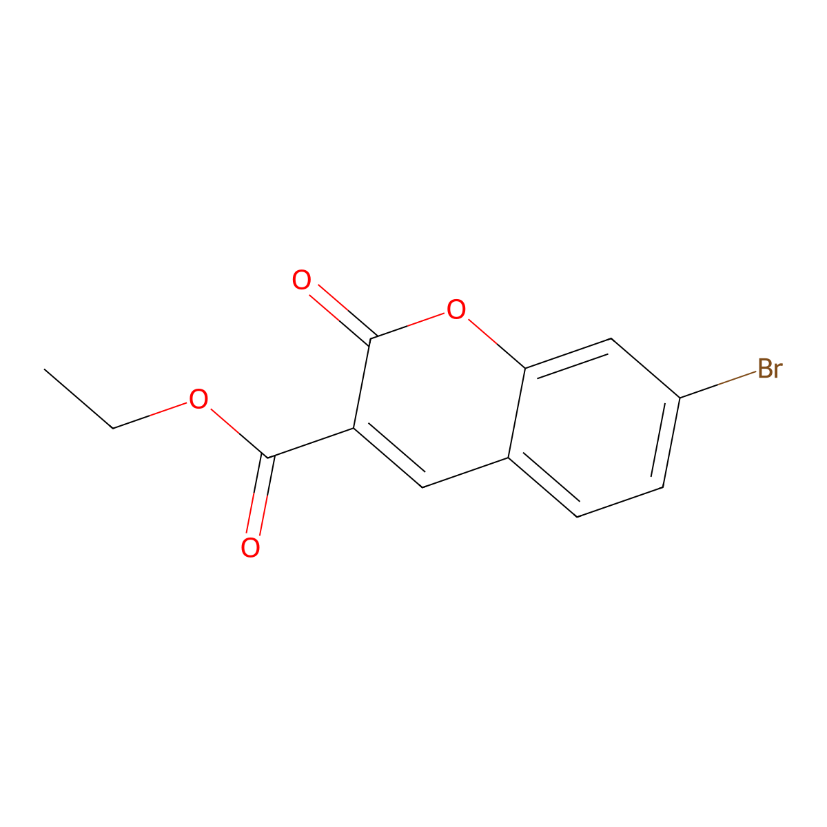 Ethyl 7-bromo-2-oxochromene-3-carboxylate molecular structure, CAS 105837-04-5