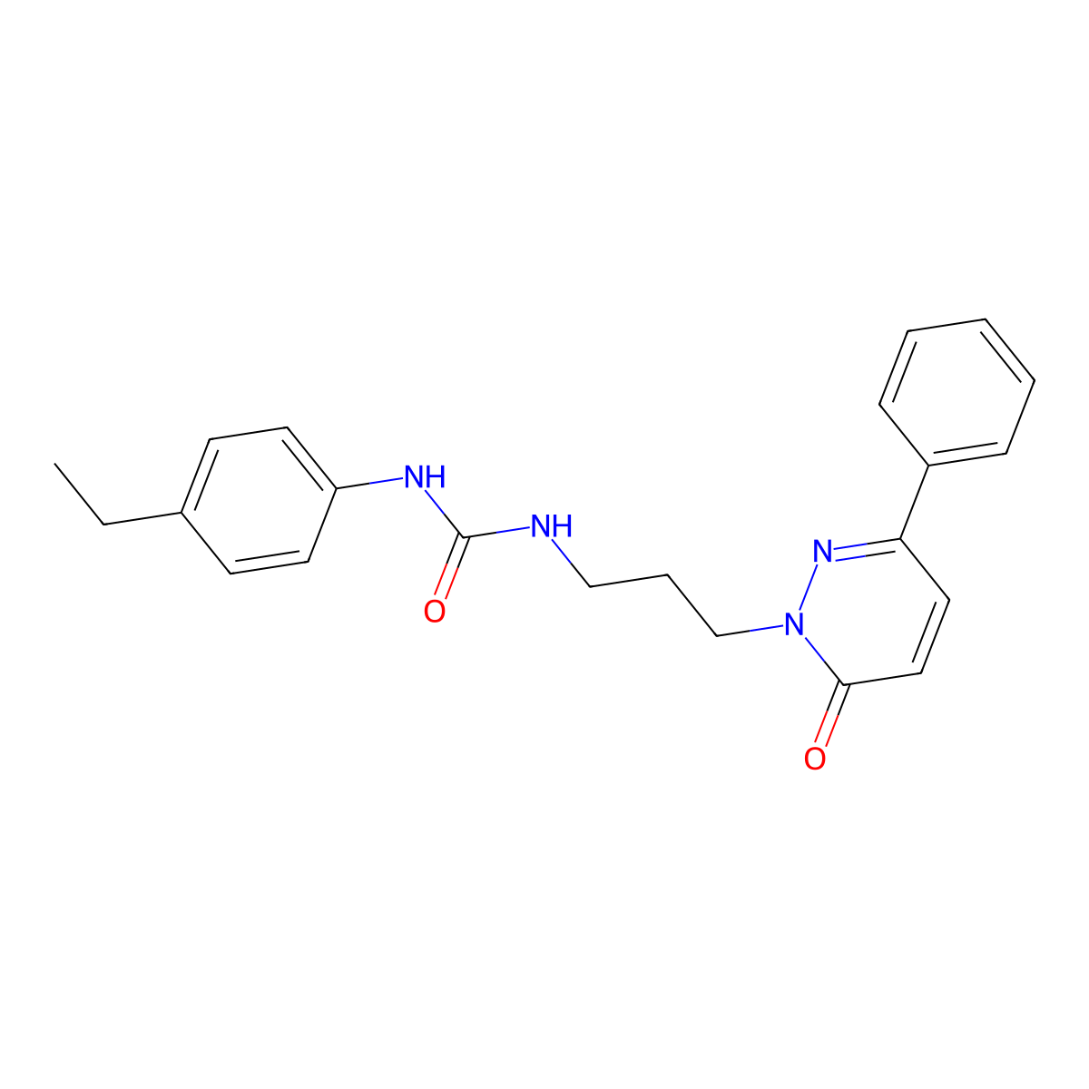 1-(4-ethylphenyl)-3-(3-(6-oxo-3-phenylpyridazin-1(6H)-yl)propyl)urea molecular structure, CAS 1058375-98-6