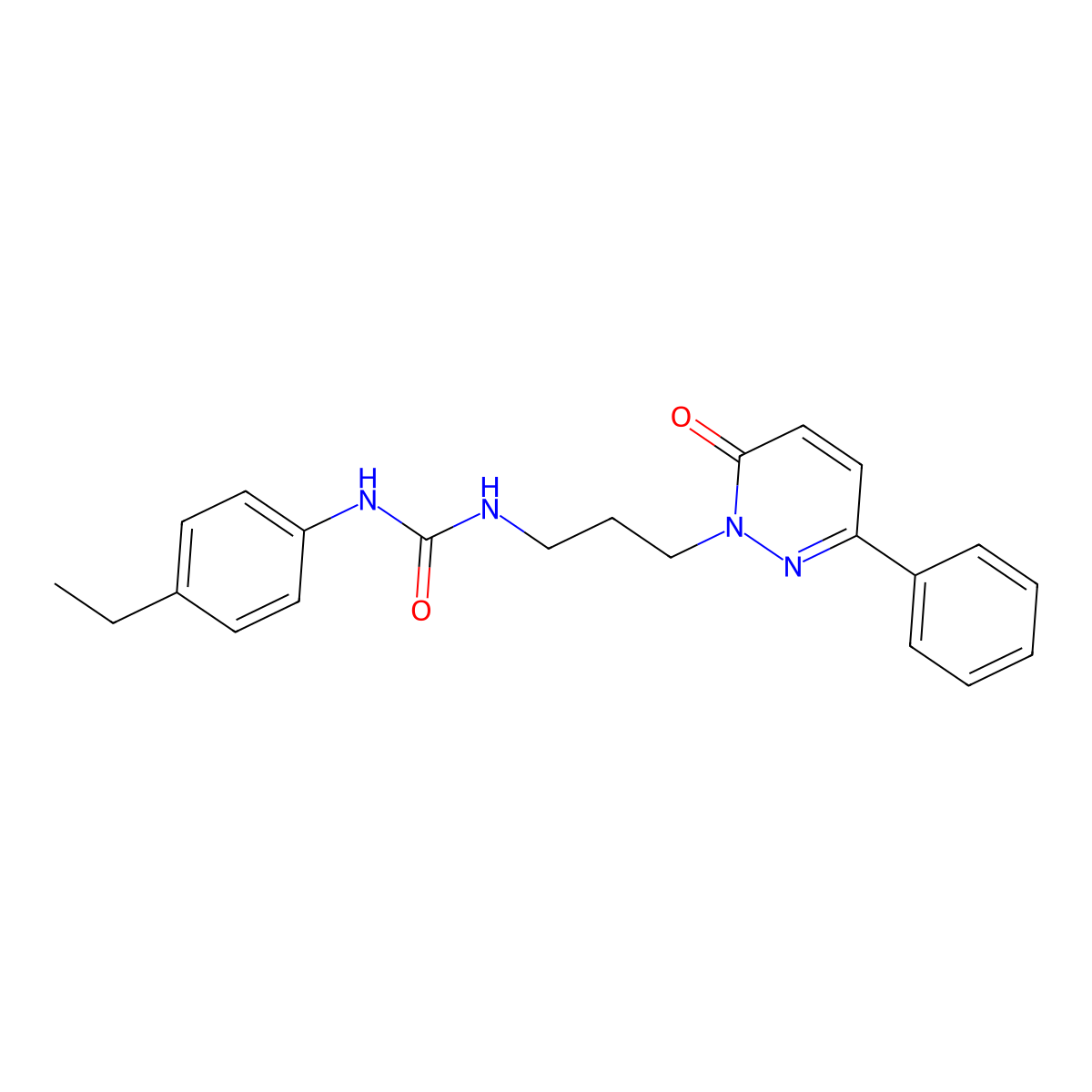 1-(4-ethylphenyl)-3-(3-(6-oxo-3-phenylpyridazin-1(6H)-yl)propyl)urea molecular structure, CAS 1058375-98-6