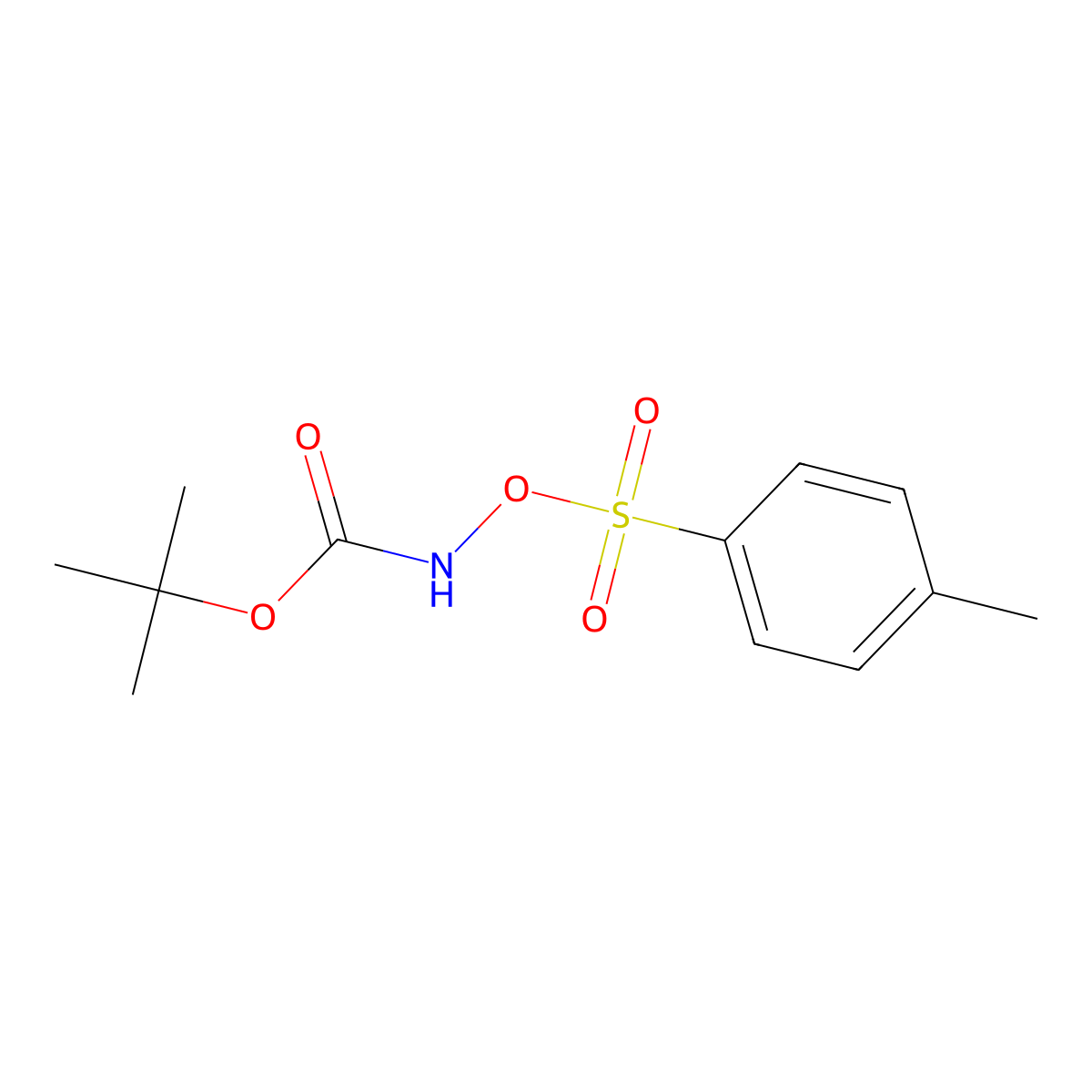 Tert-butyl tosyloxycarbamate molecular structure, CAS 105838-14-0