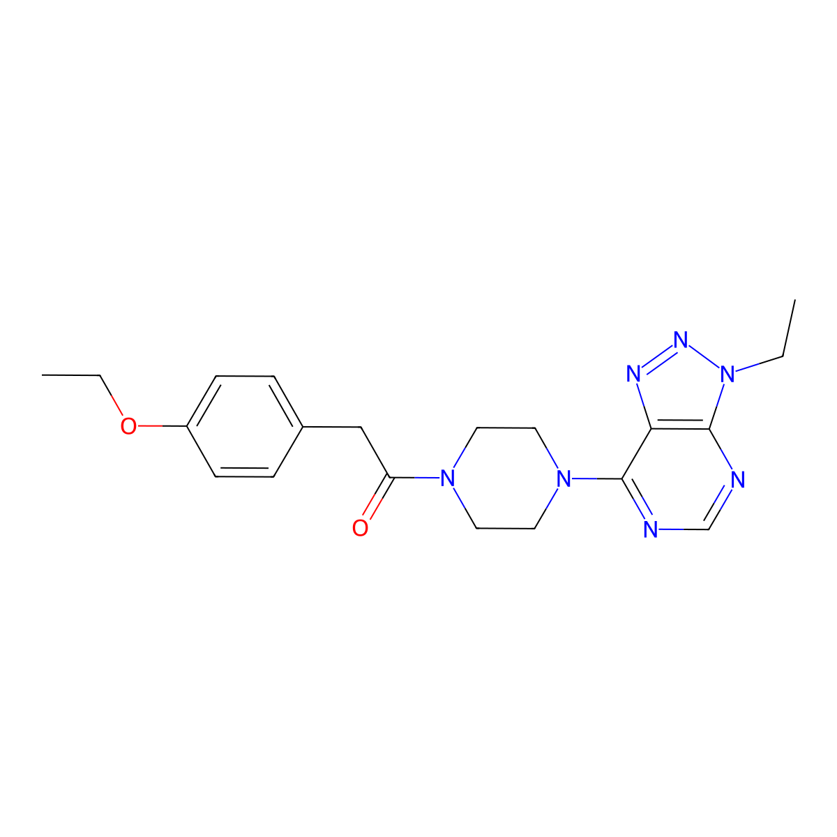 2-(4-ethoxyphenyl)-1-(4-{3-ethyl-3H-[1,2,3]triazolo[4,5-d]pyrimidin-7-yl}piperazin-1-yl)ethan-1-one molecular structure, CAS 1058386-58-5