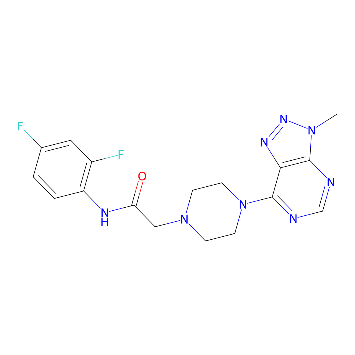 N-(2,4-difluorophenyl)-2-(4-{3-methyl-3H-[1,2,3]triazolo[4,5-d]pyrimidin-7-yl}piperazin-1-yl)acetamide molecular structure, CAS 1058386-96-1