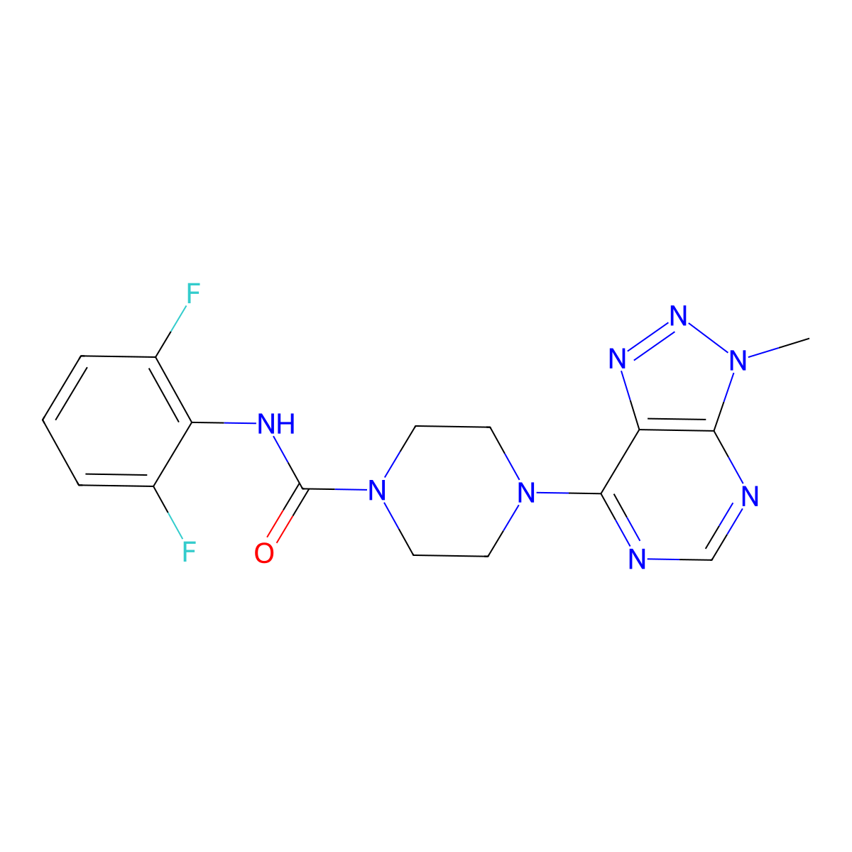 N-(2,6-difluorophenyl)-4-{3-methyl-3H-[1,2,3]triazolo[4,5-d]pyrimidin-7-yl}piperazine-1-carboxamide molecular structure, CAS 1058388-09-2